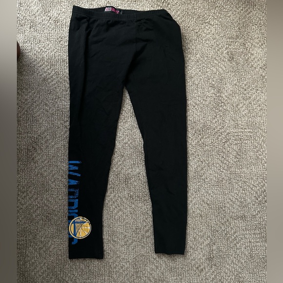 Miss Fanatic Black Golden State Warriors Leggings - Picture 1 of 3
